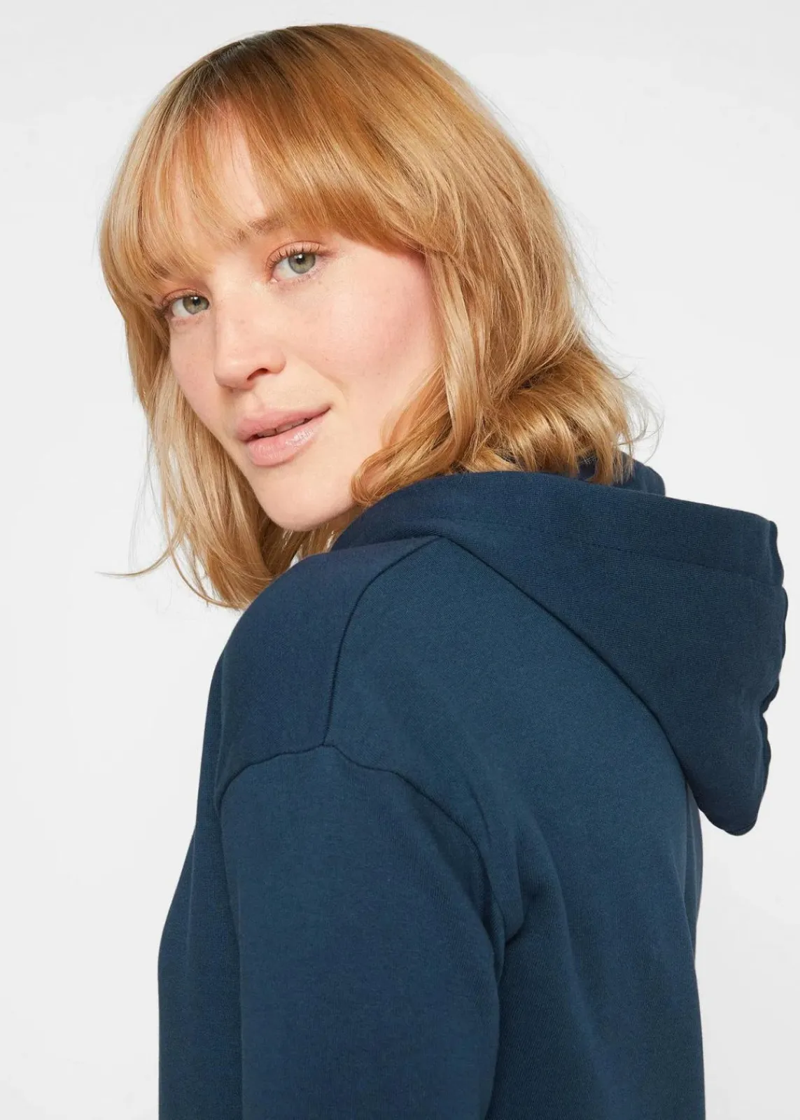 bonprix Kleider|Sweat^Sweatkleid mit Bio-Baumwolle dunkelblau