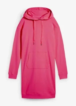 bonprix Kleider|Sweat^Sweatkleid mit Bio-Baumwolle dunkelpink