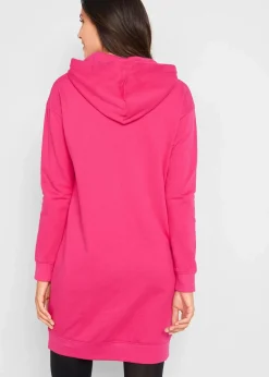 bonprix Kleider|Sweat^Sweatkleid mit Bio-Baumwolle dunkelpink