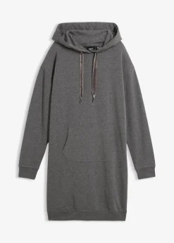 bonprix Kleider|Sweat^Sweatkleid mit Bio-Baumwolle grau meliert