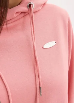 bonprix Kleider|Sweat^Sweatkleid mit Kapuze rauchrose