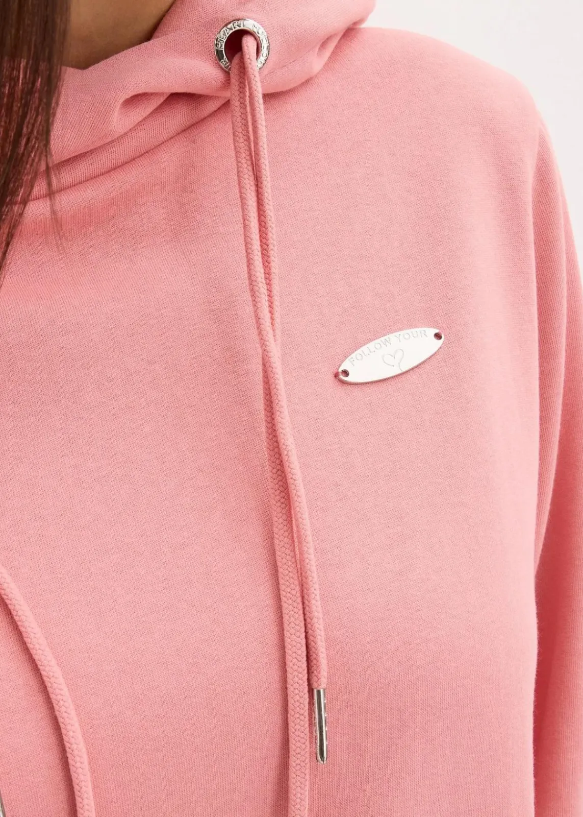 bonprix Kleider|Sweat^Sweatkleid mit Kapuze rauchrose