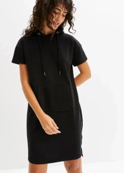 bonprix Bekleidung·Röcke|Bekleidung·Blusen & Tuniken^Sweatkleid mit Kapuze schwarz