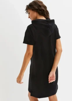 bonprix Bekleidung·Röcke|Bekleidung·Blusen & Tuniken^Sweatkleid mit Kapuze schwarz