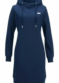 bonprix Kleider|Sweat^Sweatkleid mit Kapuze dunkelblau