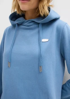 bonprix Kleider|Sweat^Sweatkleid mit Kapuze wellenblau
