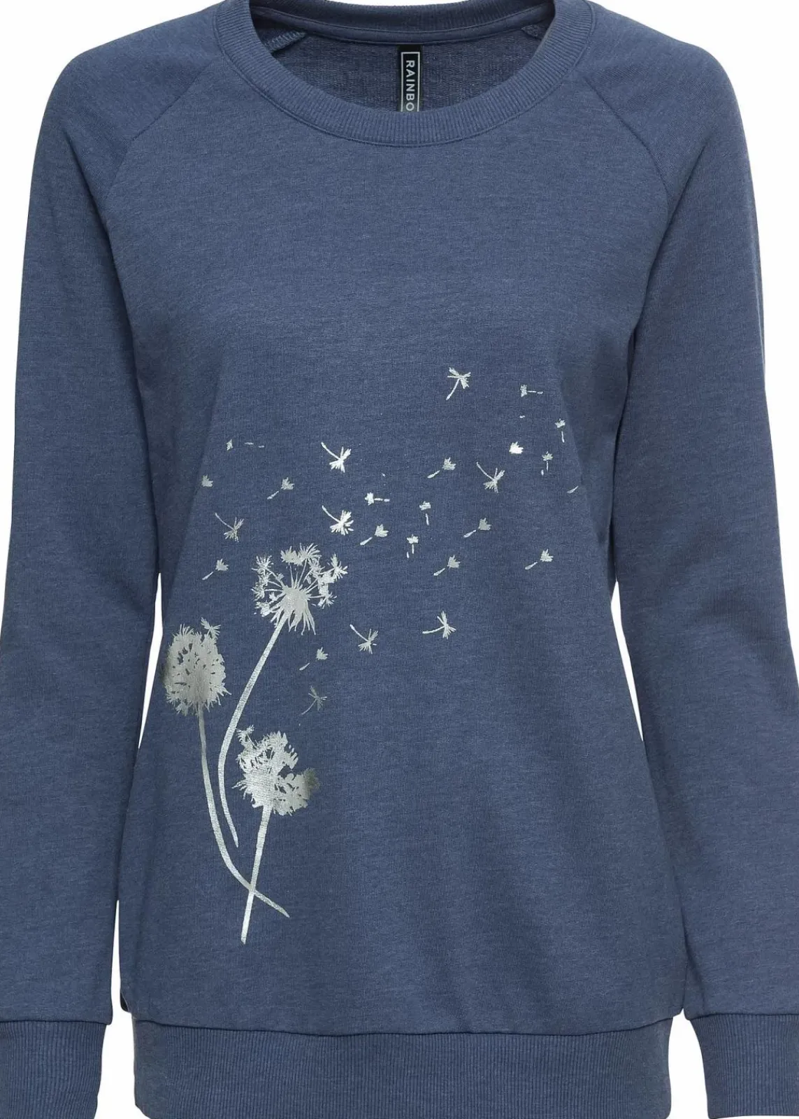 bonprix Bekleidung·Blusen & Tuniken|Sweat^Sweatshirt indigo meliert bedruckt