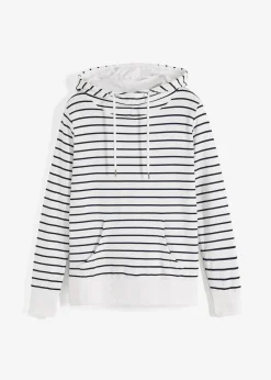 bonprix Bekleidung·Blusen & Tuniken|Sweat^Sweatshirt weiß/dunkelblau gestreift