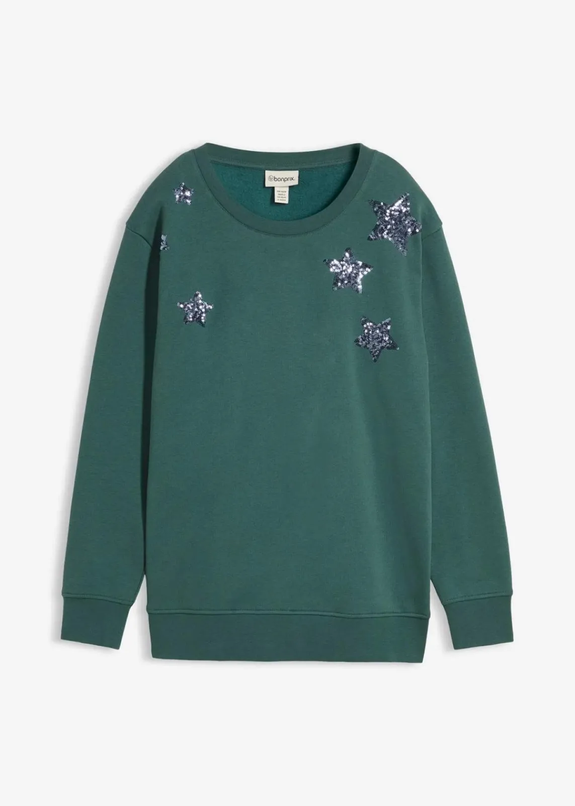 bonprix Bekleidung·Blusen & Tuniken|Sweat^Sweatshirt aus Baumwoll-Mix mattgrün