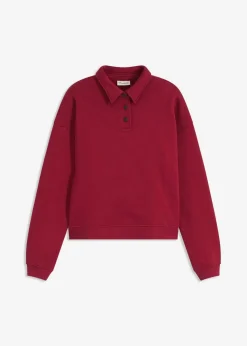 bonprix Bekleidung·Blusen & Tuniken|Sweat^Sweatshirt aus reiner Baumwolle pflaumenrot