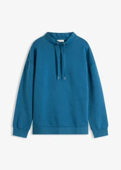 bonprix Bekleidung·Röcke|Bekleidung·Blusen & Tuniken^Sweatshirt aus reiner Bio-Baumwolle blaupetrol