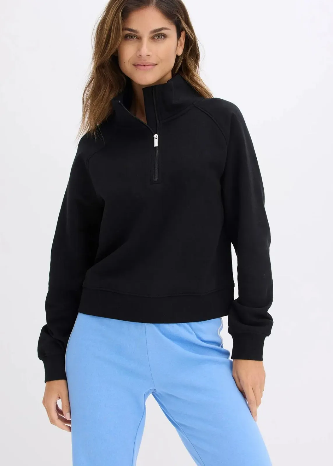 bonprix Sweat|Basics^Sweatshirt aus reiner Bio-Baumwolle schwarz