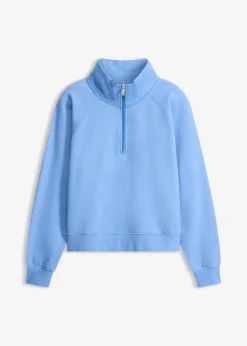 bonprix Bekleidung·Röcke|Bekleidung·Blusen & Tuniken^Sweatshirt aus reiner Bio-Baumwolle mittelblau
