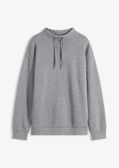 bonprix Sweat|Basics^Sweatshirt aus reiner Bio-Baumwolle grau meliert meliert