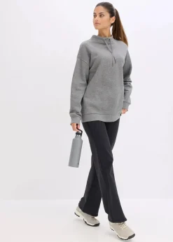 bonprix Sweat|Basics^Sweatshirt aus reiner Bio-Baumwolle grau meliert meliert