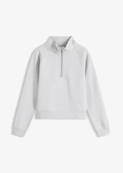 bonprix Sweat|Basics^Sweatshirt aus reiner Bio-Baumwolle stahlgrau