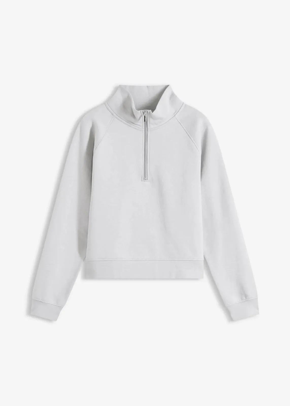 bonprix Sweat|Basics^Sweatshirt aus reiner Bio-Baumwolle stahlgrau