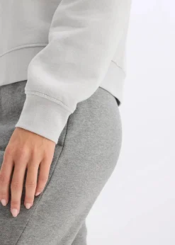 bonprix Sweat|Basics^Sweatshirt aus reiner Bio-Baumwolle stahlgrau