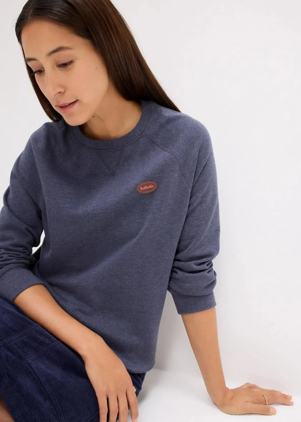 bonprix Bekleidung·Blusen & Tuniken|Sweat^Sweatshirt (2er Pack) anthrazit meliert+dunkelblau