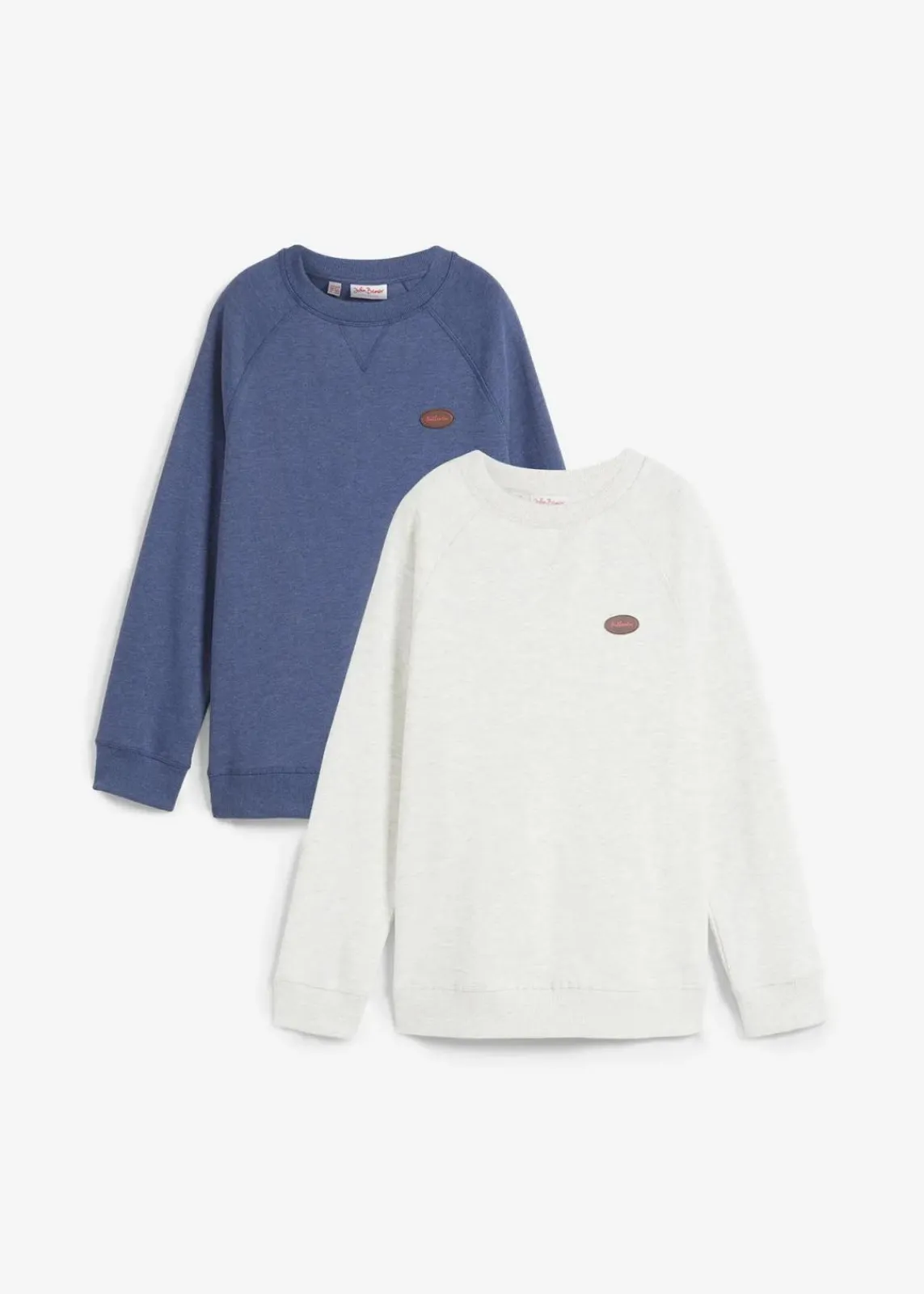 bonprix Sweat|Bekleidung·Blusen & Tuniken^Sweatshirt (2er Pack) indigo+naturmeliert meliert