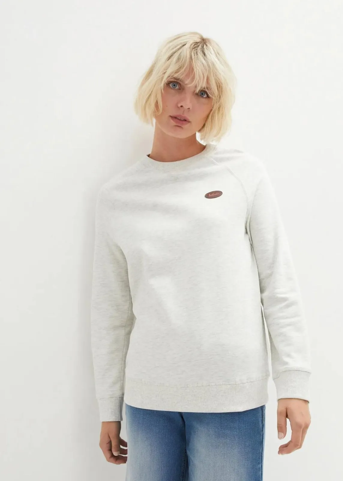 bonprix Sweat|Bekleidung·Blusen & Tuniken^Sweatshirt (2er Pack) indigo+naturmeliert meliert
