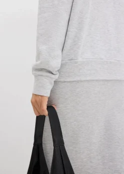bonprix Zweiteiler & Sets|Sweat^Sweatshirt mit Nieten hellgrau meliert