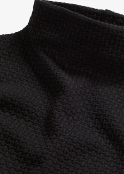 bonprix Bekleidung·Blusen & Tuniken|Nachhaltigere Materialien^Sweatshirt mit Stehkragen schwarz