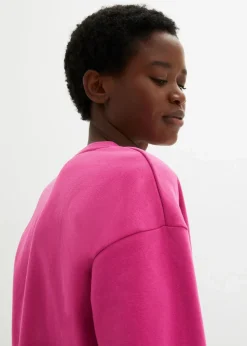 bonprix Bekleidung·Blusen & Tuniken|Nachhaltigere Materialien^Sweatshirt mit Stickerei magnolienpink