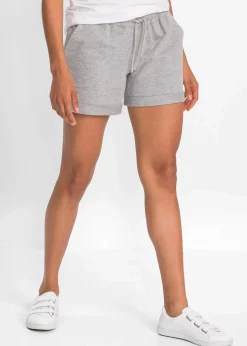 bonprix Nachhaltigere Materialien|Hosen^Sweat-Shorts hellgrau meliert