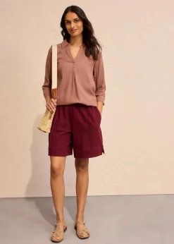 bonprix Bekleidung·Outdoorbekleidung|Bekleidung·Blusen & Tuniken^Sweat-Shorts aus Baumwoll-Mix ahornrot
