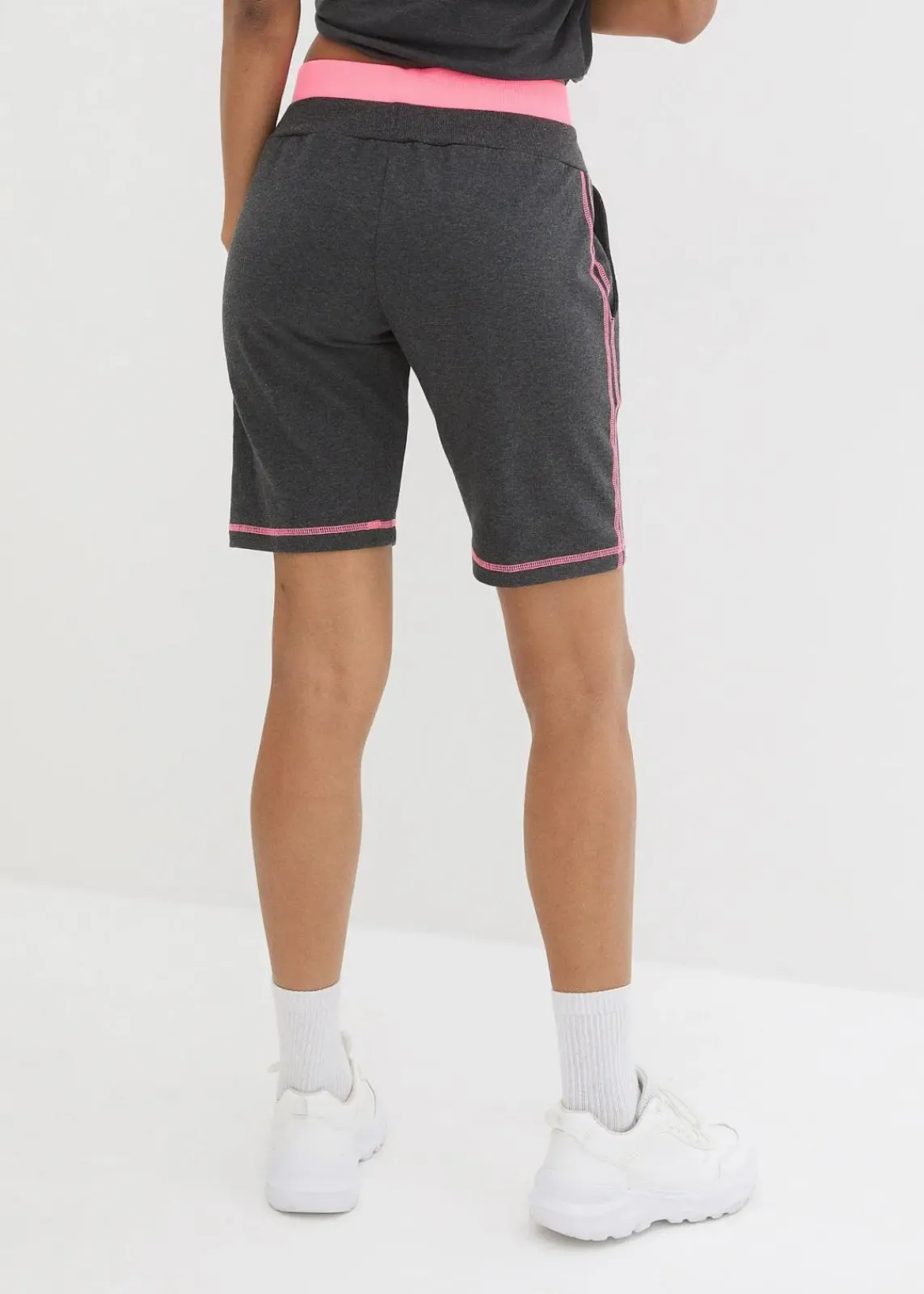 bonprix Mix & Match|Strandmode^Sweat-Shorts aus Baumwoll-Mix anthrazit meliert