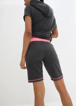 bonprix Mix & Match|Strandmode^Sweat-Shorts aus Baumwoll-Mix anthrazit meliert