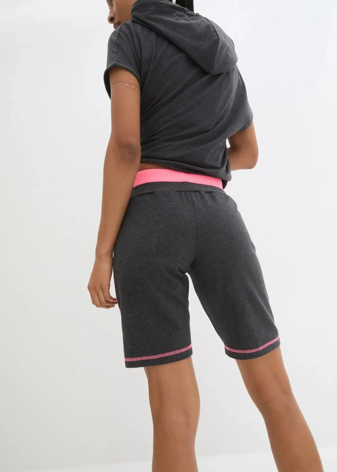 bonprix Mix & Match|Strandmode^Sweat-Shorts aus Baumwoll-Mix anthrazit meliert