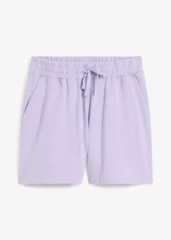 bonprix Nachhaltigere Materialien|Hosen^Sweat-Shorts aus reiner Baumwolle hellviolett