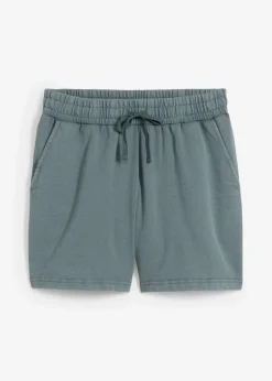 bonprix Bekleidung·Outdoorbekleidung|Bekleidung·Blusen & Tuniken^Sweat-Shorts aus reiner Baumwolle eukalyptusgrün