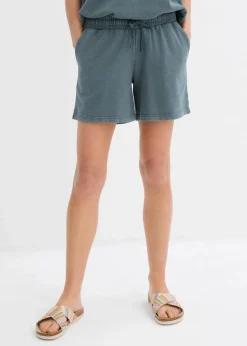 bonprix Bekleidung·Outdoorbekleidung|Bekleidung·Blusen & Tuniken^Sweat-Shorts aus reiner Baumwolle eukalyptusgrün