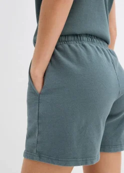 bonprix Bekleidung·Outdoorbekleidung|Bekleidung·Blusen & Tuniken^Sweat-Shorts aus reiner Baumwolle eukalyptusgrün