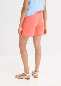 bonprix Nachhaltigere Materialien|Hosen^Sweat-Shorts aus reiner Bio-Baumwolle helllachs