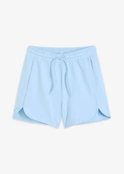 bonprix Bekleidung·Outdoorbekleidung|Bekleidung·Blusen & Tuniken^Sweat-Shorts aus reiner Bio-Baumwolle hellblau