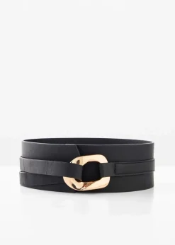 bonprix Gürtel|Schuhe & Accessoires In Spezialgrößen·Gürtel^Taillengürtel schwarz/goldfarben