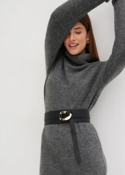 bonprix Gürtel|Schuhe & Accessoires In Spezialgrößen·Gürtel^Taillengürtel schwarz/goldfarben