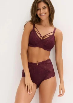 bonprix Wäsche·Dessous|Wäsche·Höschen^Taillenpanty aus zarter Spitze weinrot