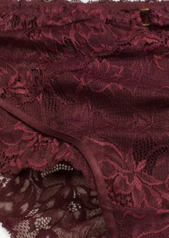 bonprix Wäsche·Dessous|Wäsche·Höschen^Taillenpanty aus zarter Spitze weinrot