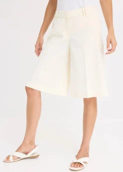 bonprix Bekleidung·Outdoorbekleidung|Bekleidung·Kleider^taillierte Shorts cremeweiß