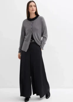bonprix Bekleidung·Umstandsmode|Strickmode^Taillierte Strickjacke aus Viskose-Mix grau meliert meliert