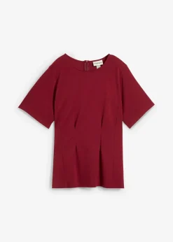 bonprix Shirts & Tops^Tailliertes Shirt aus bequemen Punto di Roma bordeaux