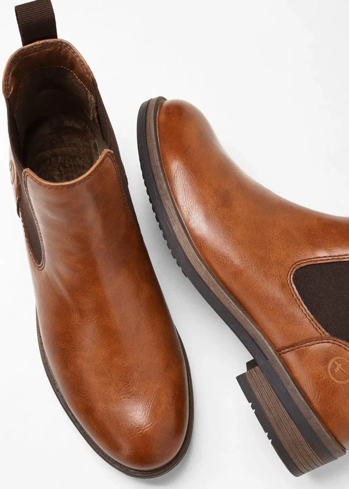 Tamaris Schuhe & Accessoires In Spezialgrößen·Elastischer Schaft|Boots^Chelsea-Boots cognac