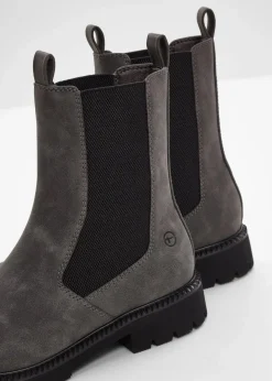 Tamaris Boots|High Heels^Chelsea-Boots mittelgrau