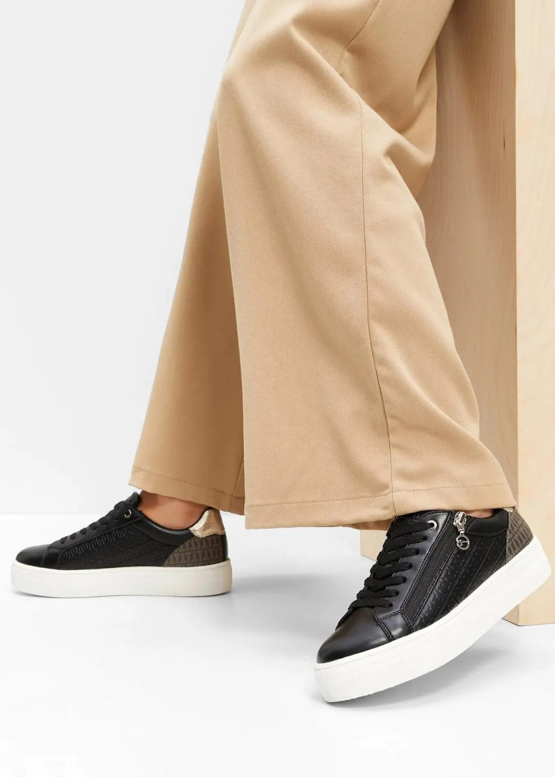 Tamaris High Heels|Komfortschuhe^Plateau-Sneaker mit Reißverschluss schwarz