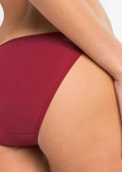 bonprix Höschen|Baumwollunterwäsche^Tanga Slip (6er Pack) hellgrau meliert + dunkelblau + abendrot